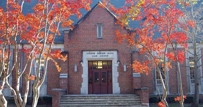 Russell Dining Hall in autumn